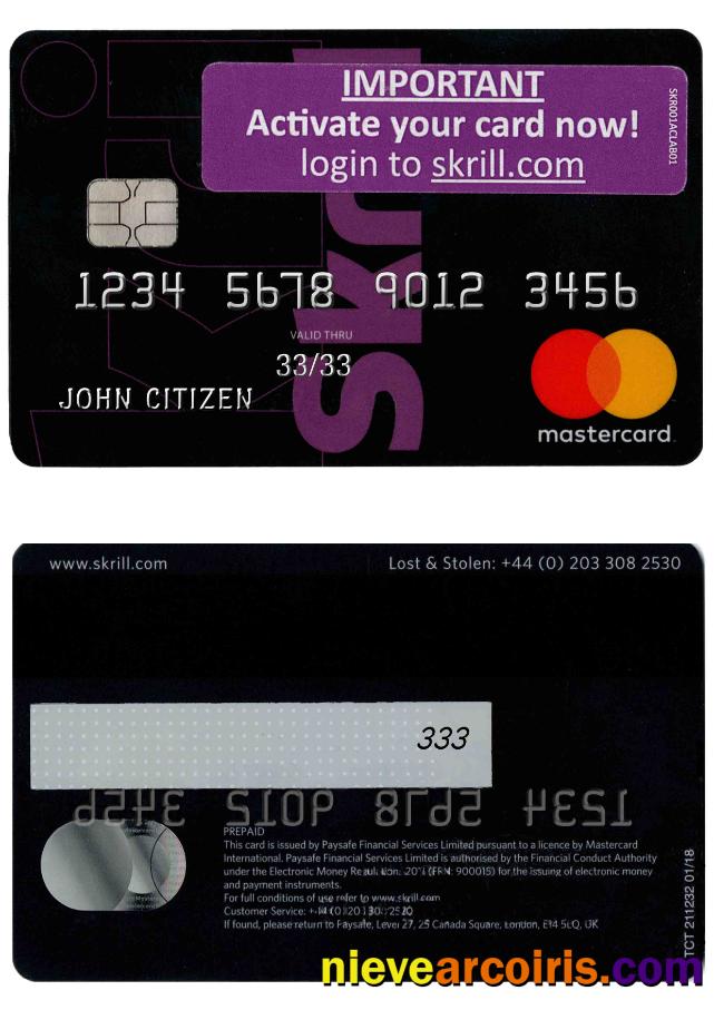 Skrill mastercard